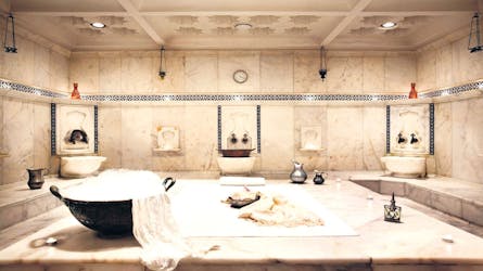 Turkish bath experience in Fethiye with scrub and foam treatments